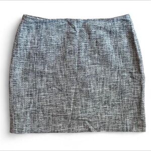 LOFT Textured Gray Mini Skirt
